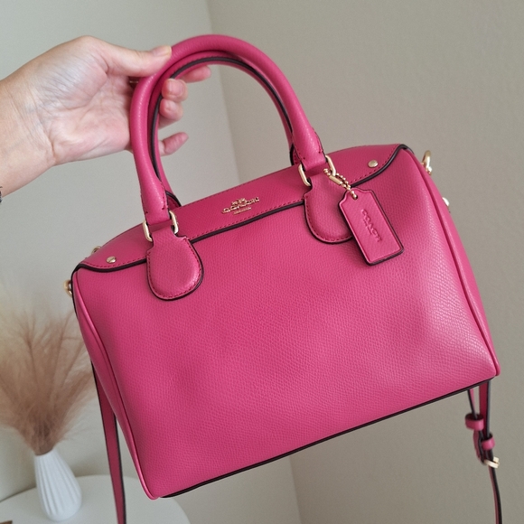 COACH New Pink Mini Bennett Satchel‎ Petal Pink MSRP $295 - Picture 1 of 7